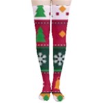 Christmas Time Pattern Christmas Ornament Thigh High Stockings