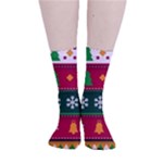 Christmas Time Pattern Christmas Ornament Smooth Crew Length Tube Socks