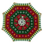 Christmas Time Pattern Christmas Ornament Automatic Folding Umbrella with Case (Medium)