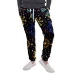 Gold Teal Snowflakes Gold Abstract Christmas Men s Jogger Sweatpants