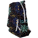 Gold Teal Snowflakes Gold Abstract Christmas Travelers  Backpack