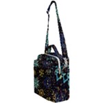 Gold Teal Snowflakes Gold Abstract Christmas Crossbody Day Bag