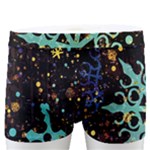 Gold Teal Snowflakes Gold Abstract Christmas Men s Boxer Briefs