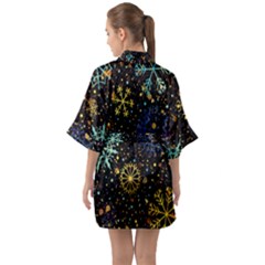 Half Sleeve Satin Kimono  