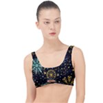 Gold Teal Snowflakes Gold Abstract Christmas The Little Details Bikini Top