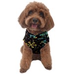 Gold Teal Snowflakes Gold Abstract Christmas Dog Sweater