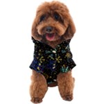 Gold Teal Snowflakes Gold Abstract Christmas Dog Coat