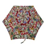 Pattern Kitten Christmas Mini Folding Umbrellas