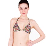 Pattern Kitten Christmas Classic Bikini Top