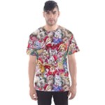 Pattern Kitten Christmas Men s Sport Mesh T-Shirt