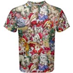 Pattern Kitten Christmas Men s Cotton T-Shirt