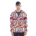 Pattern Kitten Christmas Men s Hooded Windbreaker