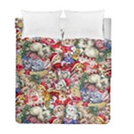 Pattern Kitten Christmas Duvet Cover Double Side (Full/ Double Size)