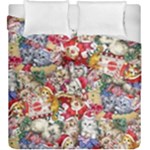 Pattern Kitten Christmas Duvet Cover Double Side (King Size)