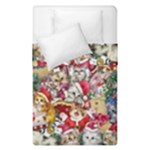 Pattern Kitten Christmas Duvet Cover Double Side (Single Size)