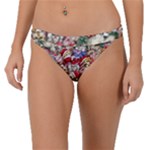 Pattern Kitten Christmas Band Bikini Bottoms