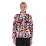 Pattern Kitten Christmas Women s Bomber Jacket