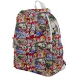 Pattern Kitten Christmas Top Flap Backpack