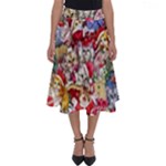 Pattern Kitten Christmas Perfect Length Midi Skirt