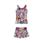 Pattern Kitten Christmas Kids  Boyleg Swimsuit