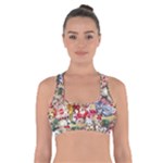 Pattern Kitten Christmas Cross Back Sports Bra