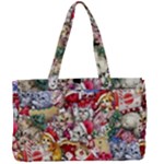 Pattern Kitten Christmas Canvas Work Bag