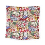 Pattern Kitten Christmas Square Tapestry (Small)