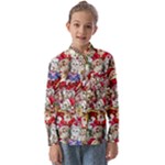 Pattern Kitten Christmas Kids  Long Sleeve Shirt