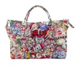 Pattern Kitten Christmas Carry-on Travel Shoulder Bag