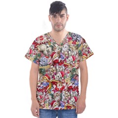 Men s V-Neck Scrub Top 