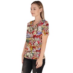 Women s V-Neck Scrub Top 