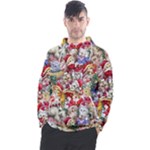 Pattern Kitten Christmas Men s Pullover Hoodie