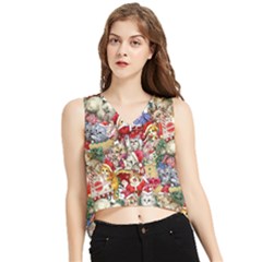 V-Neck Cropped Tank Top 