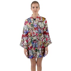 Long Sleeve Satin Kimono 