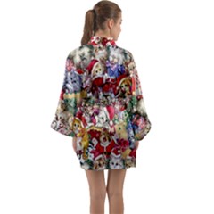 Long Sleeve Satin Kimono 