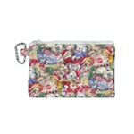 Pattern Kitten Christmas Canvas Cosmetic Bag (Small)