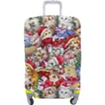 Pattern Kitten Christmas Luggage Cover (Large)