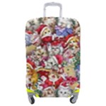 Pattern Kitten Christmas Luggage Cover (Medium)