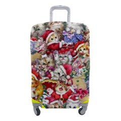 Pattern Kitten Christmas Luggage Cover (Small) from ArtsNow.com