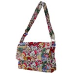 Pattern Kitten Christmas Full Print Messenger Bag (S)