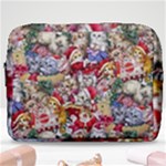 Pattern Kitten Christmas Make Up Pouch (Large)