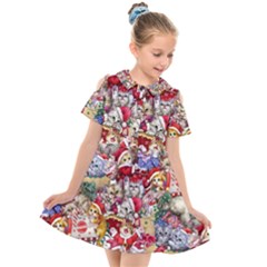 Kids  Short Sleeve Shirt Dress 