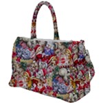 Pattern Kitten Christmas Duffel Travel Bag