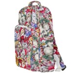 Pattern Kitten Christmas Double Compartment Backpack