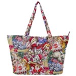 Pattern Kitten Christmas Full Print Shoulder Bag