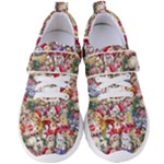 Pattern Kitten Christmas Women s Velcro Strap Shoes