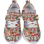 Pattern Kitten Christmas Kids  Velcro Strap Shoes