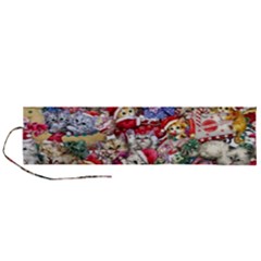 Pattern Kitten Christmas Roll Up Canvas Pencil Holder (L) from ArtsNow.com