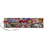 Pattern Kitten Christmas Roll Up Canvas Pencil Holder (L)