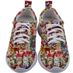 Pattern Kitten Christmas Kids Athletic Shoes